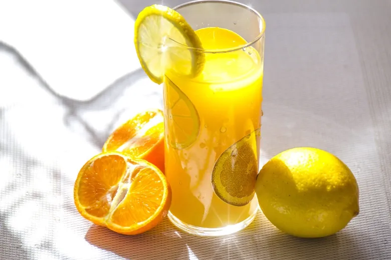 lemon juice in glass