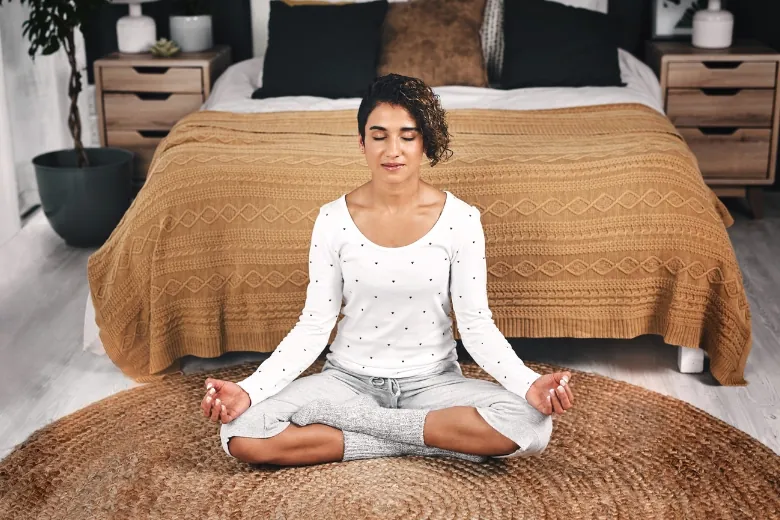 girl meditating