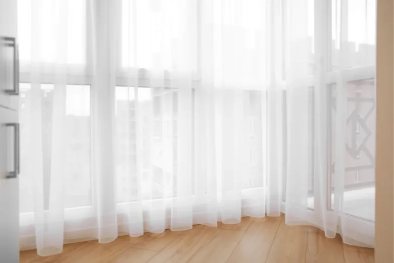 curtain in a ligth room